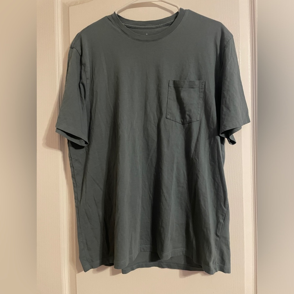 Everlane Mens Organic Cotton Pocket T-Shirt Slate Blue‎ Grey XL Short Sleeve Tee